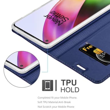 OnePlus 8 Suojakuori Lompakkokotelo (Sininen)