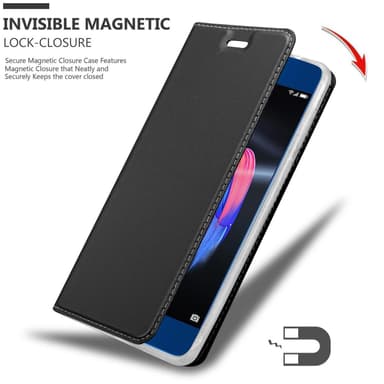 Honor 9 Suojakuori Lompakkokotelo (Musta)