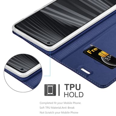 Realme GT 2 PRO Suojakuori Lompakkokotelo (Sininen)