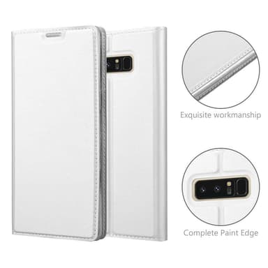 Samsung Galaxy NOTE 8 Suojakuori Lompakkokotelo (Hopea)