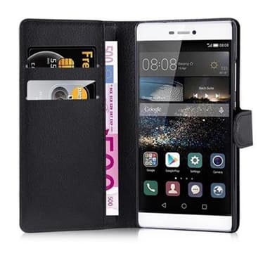 Huawei P8 Suojakuori Lompakkokotelo (Musta)