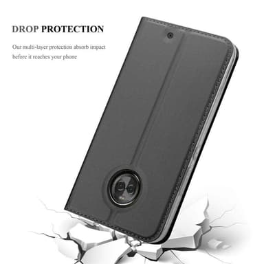 Motorola MOTO X4 Suojakuori Lompakkokotelo (Musta)