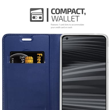 Realme GT 2 PRO Suojakuori Lompakkokotelo (Sininen)