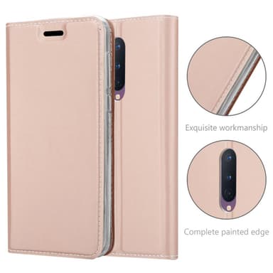 OnePlus 8 Suojakuori Lompakkokotelo (Vaaleanpunainen)