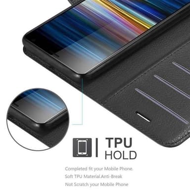 Sony Xperia L3 Suojakuori Lompakkokotelo (Musta)