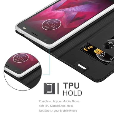 Motorola MOTO Z Suojakuori Lompakkokotelo (Musta)