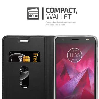 Motorola MOTO Z Suojakuori Lompakkokotelo (Musta)