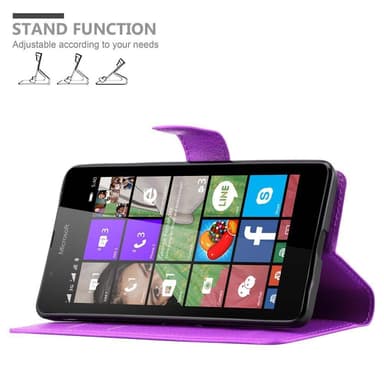 Nokia Lumia 540 Suojakuori Lompakkokotelo (Violetti)