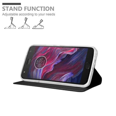 Motorola MOTO X4 Suojakuori Lompakkokotelo (Musta)