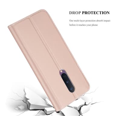 OnePlus 8 Suojakuori Lompakkokotelo (Vaaleanpunainen)