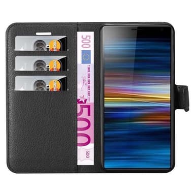 Sony Xperia L3 Suojakuori Lompakkokotelo (Musta)