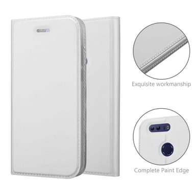 Honor 8 / 8 PREMIUM Suojakuori Lompakkokotelo (Hopea)