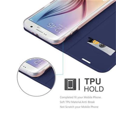 Samsung Galaxy S6 Suojakuori Lompakkokotelo (Sininen)