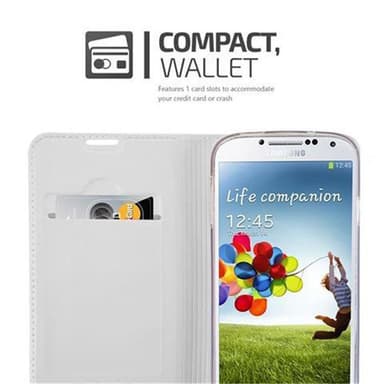 Samsung Galaxy S4 Suojakuori Lompakkokotelo (Hopea)