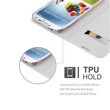 Samsung Galaxy S4 Suojakuori Lompakkokotelo (Hopea)