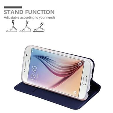 Samsung Galaxy S6 Suojakuori Lompakkokotelo (Sininen)