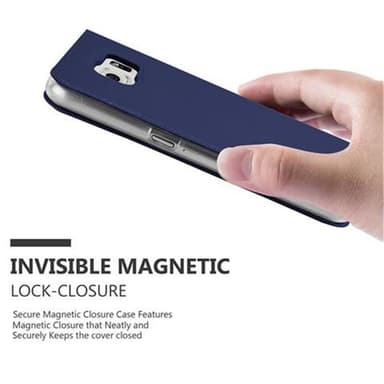 Samsung Galaxy S6 Suojakuori Lompakkokotelo (Sininen)