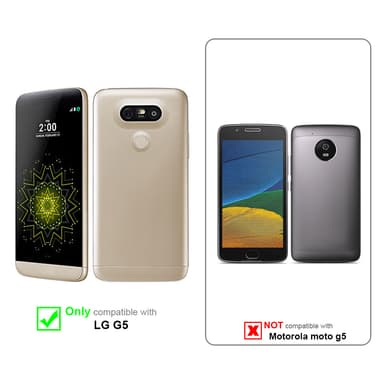 LG G5 Suojakuori Lompakkokotelo (Hopea)