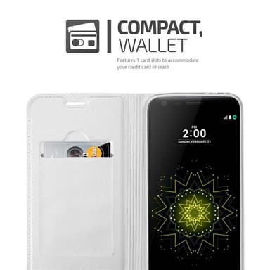 LG G5 Suojakuori Lompakkokotelo (Hopea)