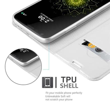 LG G5 Suojakuori Lompakkokotelo (Hopea)