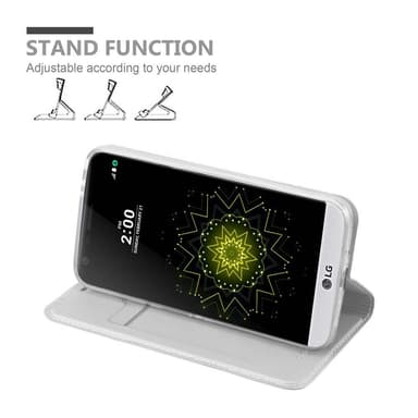 LG G5 Suojakuori Lompakkokotelo (Hopea)