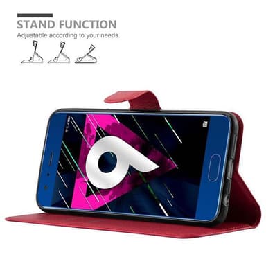 Honor 9 Suojakuori Lompakkokotelo (Punainen)