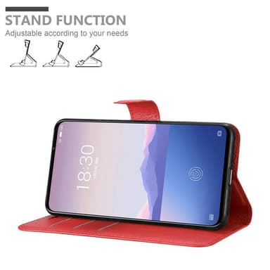 MEIZU 16Xs Suojakuori Lompakkokotelo (Punainen)