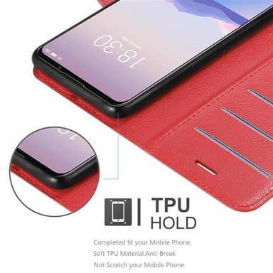 MEIZU 16Xs Suojakuori Lompakkokotelo (Punainen)
