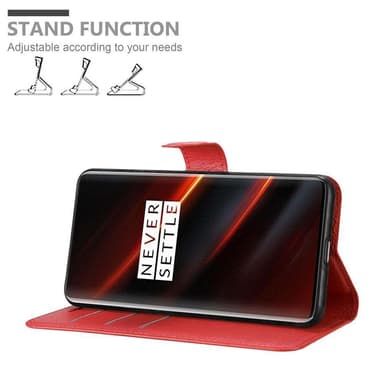 OnePlus 7T PRO Suojakuori Lompakkokotelo (Punainen)