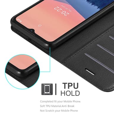 Nokia C21 Suojakuori Lompakkokotelo (Musta)