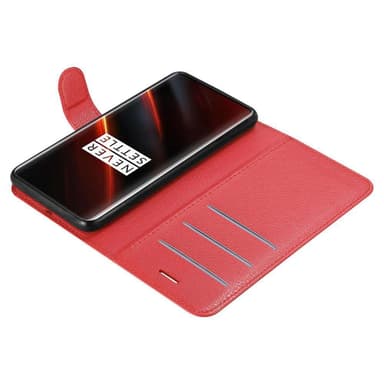 OnePlus 7T PRO Suojakuori Lompakkokotelo (Punainen)