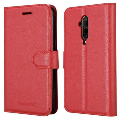 OnePlus 7T PRO Suojakuori Lompakkokotelo (Punainen)