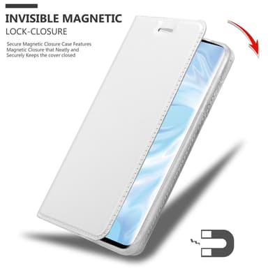 Huawei P30 PRO Suojakuori Lompakkokotelo (Hopea)