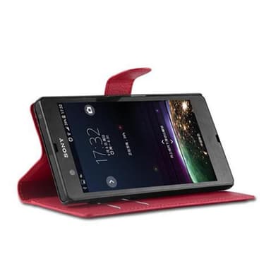 Sony Xperia Z Suojakuori Lompakkokotelo (Punainen)