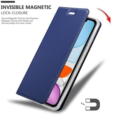 iPhone 11 Suojakuori Lompakkokotelo (Sininen)