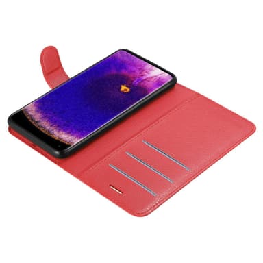 Oppo FIND X5 PRO Suojakuori Lompakkokotelo (Punainen)