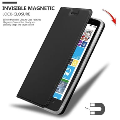 Nokia Lumia 1320 Suojakuori Lompakkokotelo (Musta)
