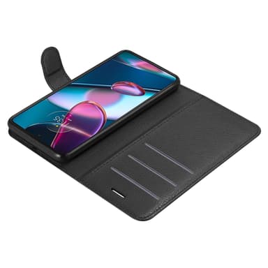 Motorola EDGE+ Suojakuori Lompakkokotelo (Musta)