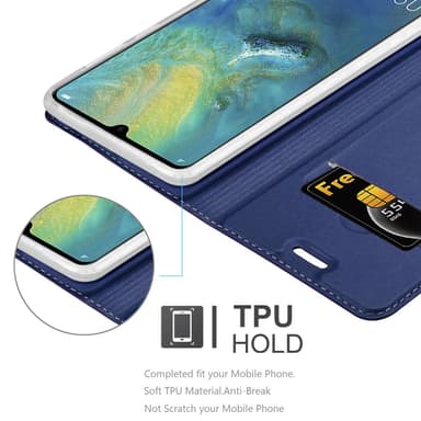 Huawei MATE 20 Suojakuori Lompakkokotelo (Sininen)