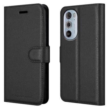 Motorola EDGE+ Suojakuori Lompakkokotelo (Musta)