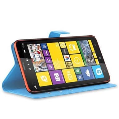Nokia Lumia 1320 Suojakuori Lompakkokotelo (Sininen)