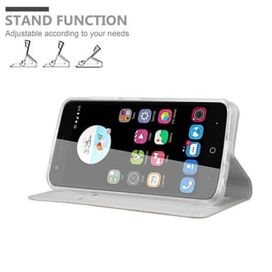 ZTE Blade V8 MINI Suojakuori Lompakkokotelo (Hopea)