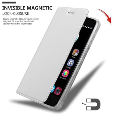 ZTE Blade V8 MINI Suojakuori Lompakkokotelo (Hopea)