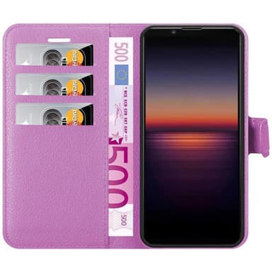 Sony Xperia 1 II Suojakuori Lompakkokotelo (Violetti)