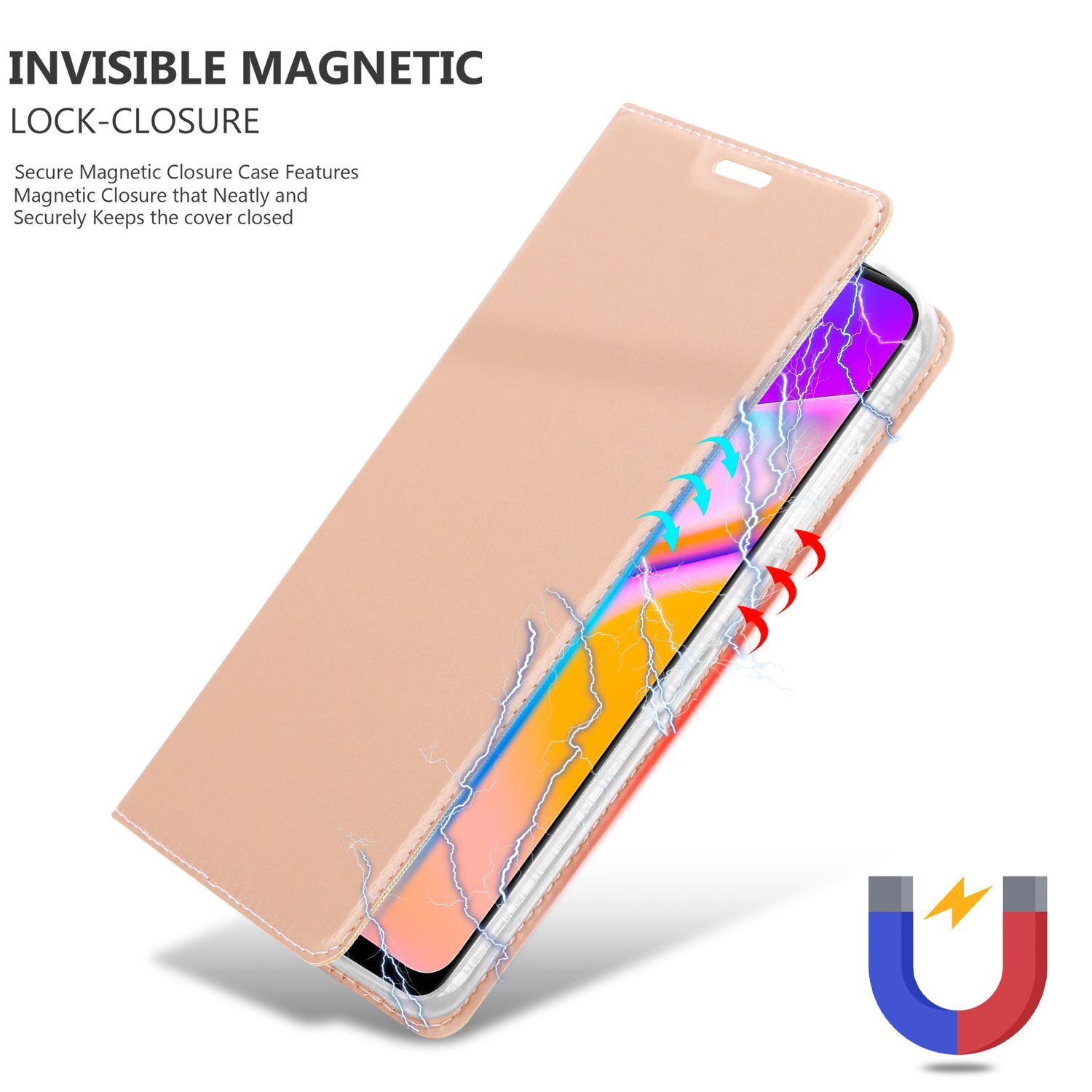 Oppo A94 5G Suojakuori Lompakkokotelo (Vaaleanpunainen)