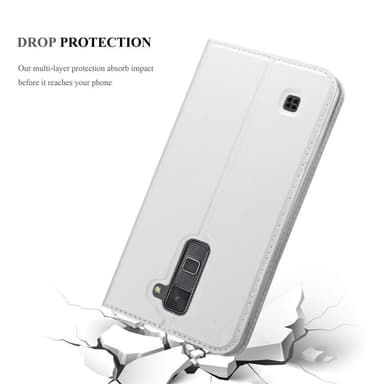 LG STYLUS 2 Suojakuori Lompakkokotelo (Hopea)