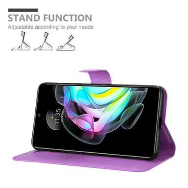 Motorola EDGE 20 Suojakuori Lompakkokotelo (Violetti)