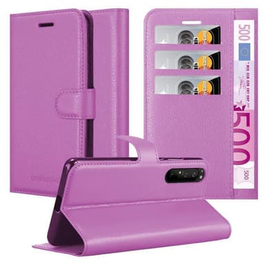 Sony Xperia 1 II Suojakuori Lompakkokotelo (Violetti)