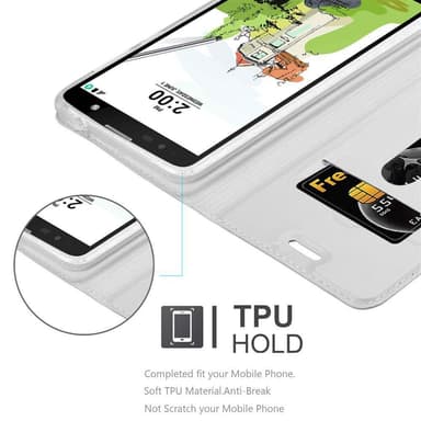 LG STYLUS 2 Suojakuori Lompakkokotelo (Hopea)