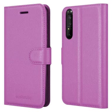 Sony Xperia 1 II Suojakuori Lompakkokotelo (Violetti)